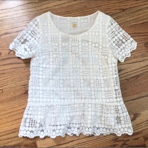 Anthropologie LEIFSDOTTIR Peplum Lace Size 0